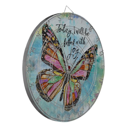 Heute werde ich mit Joy Dart Board gefüllt Dartscheibe (Vorderseite Links)