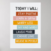 Heute werde ich posten poster (Vorne)