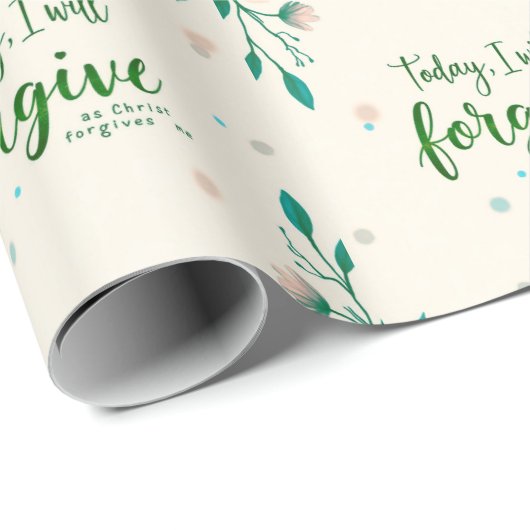 Heute werde ich verzeihen, wie Christus mir verzei Geschenkpapier (Rolleneckpunkt)