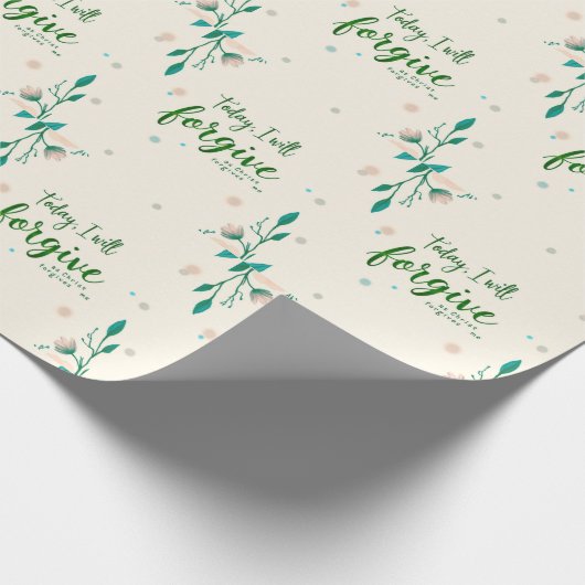 Heute werde ich verzeihen, wie Christus mir verzei Geschenkpapier (Ecke)