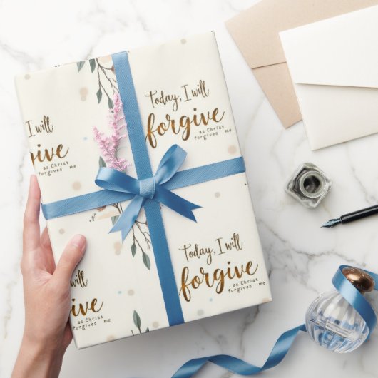 Heute werde ich verzeihen, wie Christus mir verzei Geschenkpapier (Schenken)