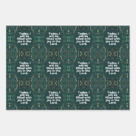 Heute werde ich voller Freude im Herrn sein. Geschenkpapier Set