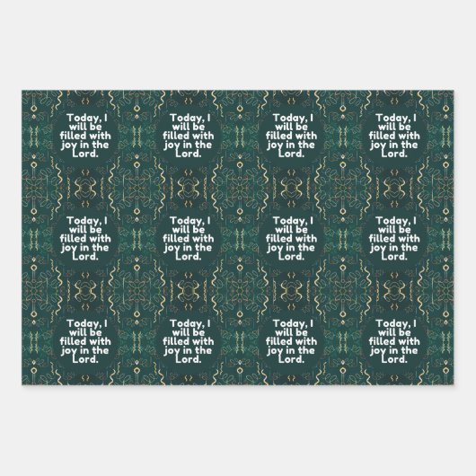Heute werde ich voller Freude im Herrn sein. Geschenkpapier Set (Vorderseite 3)