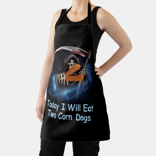 Heute werde ich zwei Maishunde essen, die den Tode Schürze (InSitu)