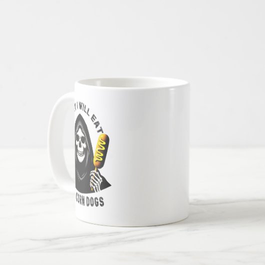 Heute werde ich zwei Maishunde Skelett Albern Meme Kaffeetasse (Vorderseite Links)