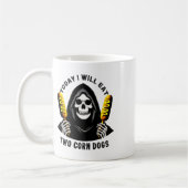 Heute werde ich zwei Maishunde Skelett Albern Meme Kaffeetasse (Links)