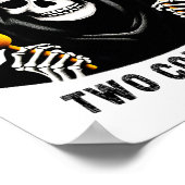 Heute werde ich zwei Maishunde Skelett Albern Meme Poster (Ecke)