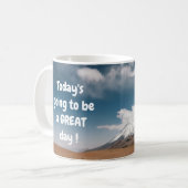 Heute wird ein GROSSARTIGER Tag! Kaffeetasse (Vorderseite Links)