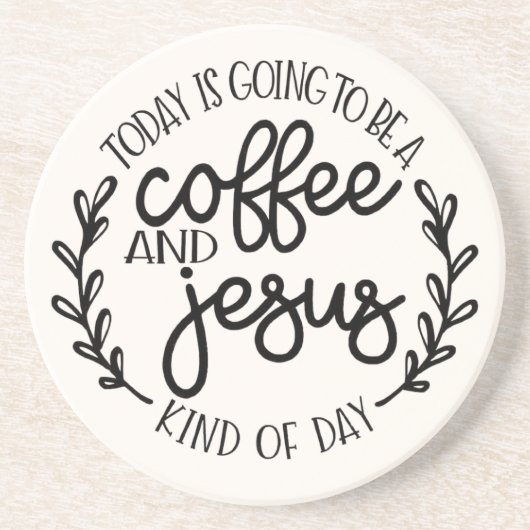 Heute wird ein Kaffee Sandstone Untersetzer (Vorne)