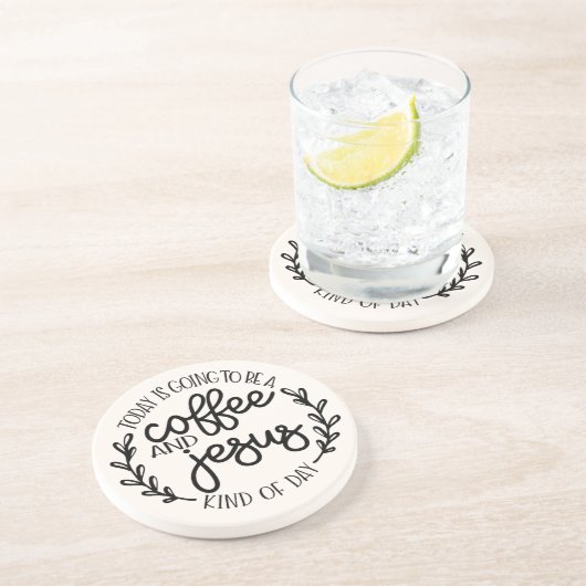 Heute wird ein Kaffee Sandstone Untersetzer (Seite)