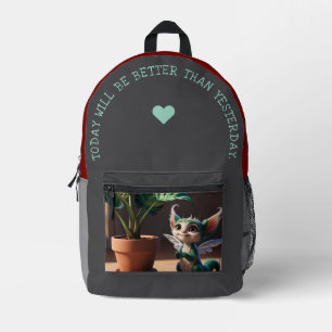 Heute wird es besser.. bedruckter rucksack