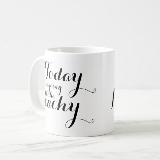 Heute wird Pachy Calligrafy Tasse (Vorderseite Links)