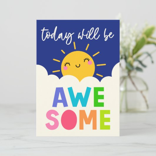 Heute wird Phantastisch Karte (Stehend Vorderseite)