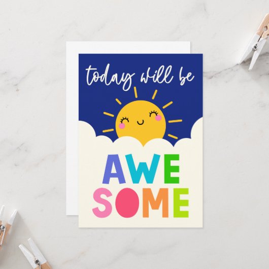 Heute wird Phantastisch Karte (Vorderseite/Rückseite Beispiel)