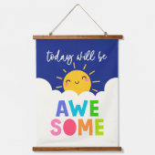 Heute wird Phantastisch Wandteppich Mit Holzrahmen (Vorderseite)