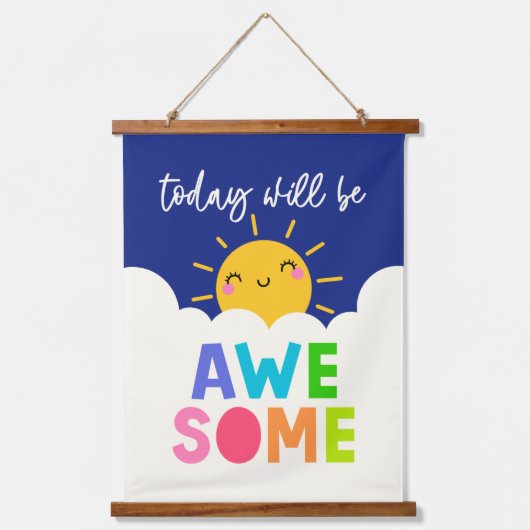 Heute wird Phantastisch Wandteppich Mit Holzrahmen (Vorderseite)