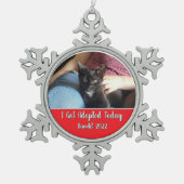 Heute wurde ich adoptiert Schneeflocke Bilderrahme Schneeflocken Zinn-Ornament (Vorderseite)