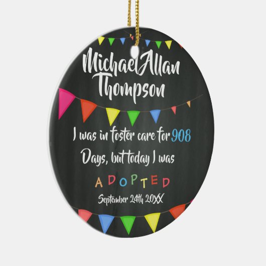 Heute wurde ich von der Pflegesorgfalt - Keramik Ornament (Rechts)