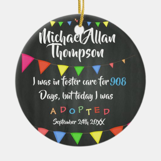 Heute wurde ich von der Pflegesorgfalt - Keramik Ornament (Vorne)