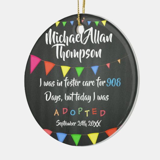 Heute wurde ich von der Pflegesorgfalt - Keramik Ornament (Links)