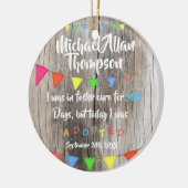 Heute wurde ich von der Pflegesorgfalt - Keramik Ornament (Links)