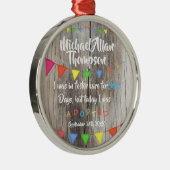 Heute wurde ich von Foster Care Adoptiert - Indivi Silbernes Ornament (Rechts)