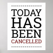 Heute wurde Poster abgesagt (Vorne)