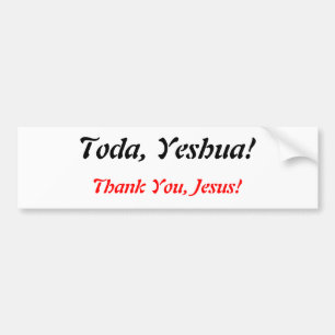 Heute, Yeshua!, Autoaufkleber