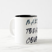 heute zählen zweifarbige tasse (Vorderseite Links)