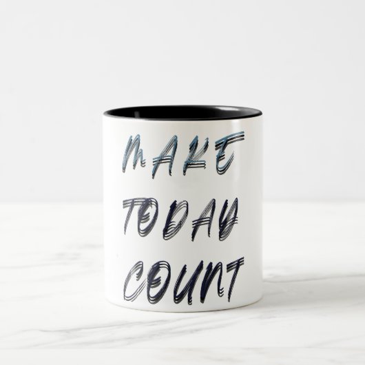 heute zählen zweifarbige tasse (Mittel)