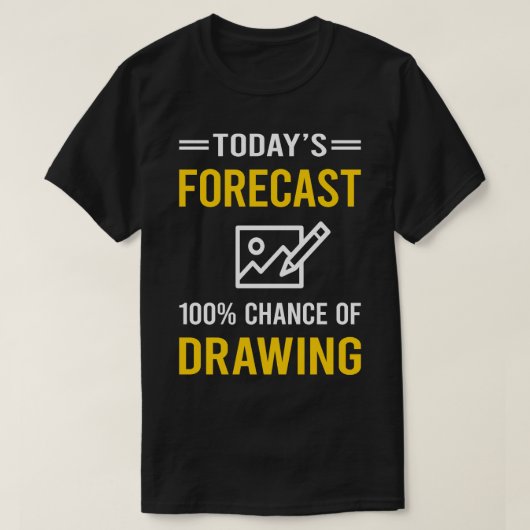 Heute Zeichnend Prognose T-Shirt (Design vorne)