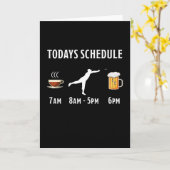 Heute Zeitplan Kaffee Darts Bier Geschenk Karte (Gelbe Blume)