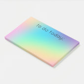 "Heute zu tun" Weich, prismatisch, Regenbogenfarbe Post-it Klebezettel (angewinkelt)