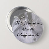 Heutig über mich, bin ich theBride Button (Vorne & Hinten)