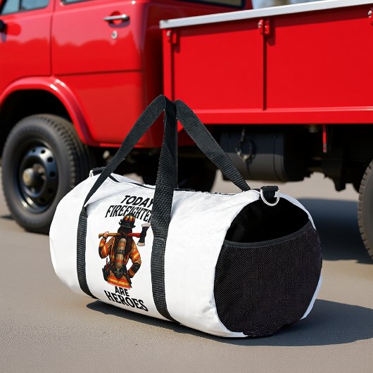 Heutige Feuerwehrleute sind Helden Duffle Bag