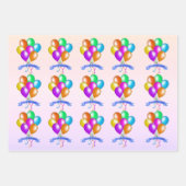 Heutige helle Ballons zum Geburtstag Geschenkpapier Set (Vorderseite 2)