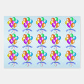 Heutige helle Ballons zum Geburtstag Geschenkpapier Set (Vorderseite)