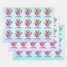 Heutige helle Ballons zum Geburtstag