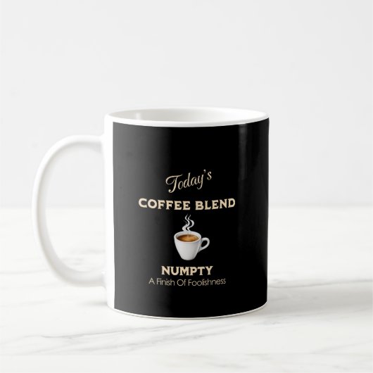 Heutige Kaffee-Mischung, Dummkopf Kaffeetasse (Links)