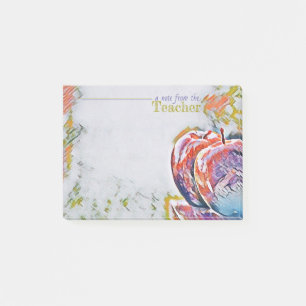 Heutige Lehrer-Post-Itanmerkungen Post-it Klebezettel