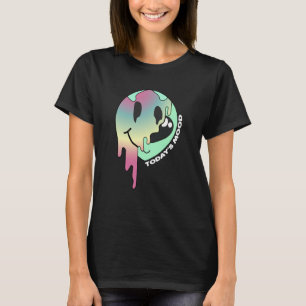 Heutige Stimmung Glücklich Retro Schmelzendes Gesi T-Shirt
