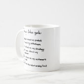 Heutige Verkaufs-Ziele trocknen Kaffeetasse (Vorderseite Links)