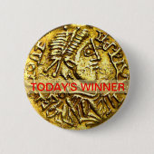 Heutiger Sieger-Goldmünze-Medaillen-Knopf Button (Vorderseite)