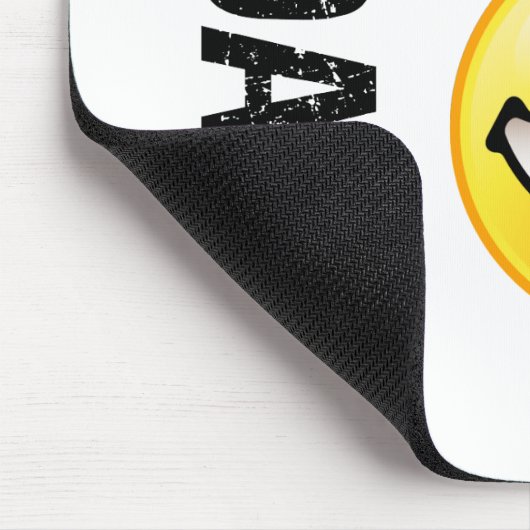 Heutiger Stimmungsehr glücklicher Emoticon Mousepad (Ecke)
