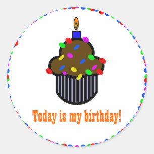 Heutiger Tag ist mein Geburtstag! Aufkleber
