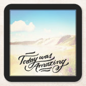 Heutiger Tag war fantastisch Rechteckiger Pappuntersetzer (Vorderseite)