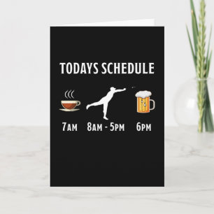 Heutiger Zeitplan Kaffee Darts Bier Geschenk Karte