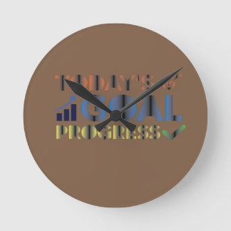 Heutiger Ziel Fortschritt Runde Wanduhr