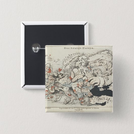Heutiges Europe', 1887 Button (Vorne & Hinten)