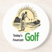 Heutiges Fourcast "Golf " Sandstein Untersetzer (Vorne)